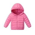 thumbnail image 1 of SGMVNU Big Boys and Girls' Lightweight Water-Resistant Packable Hooded Puffer Jacket Kids Padded Jacket Coats with Pockets(Size 5-6 Years, nz1023_B-Hot Pink), 1 of 3
