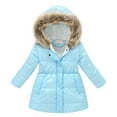 thumbnail image 1 of SGMVNU Boy and Girl Vest Jacket Toddler Baby Kids Girls Winter Heavy Warm Parkas Hooded Windproof Coat Outwear Jacket Warm Outerwear for Boy and Girl(Size 2-3 Years, Light blue), 1 of 7