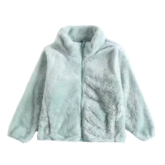 SGMVNU Boy and Girl Vest Jacket Toddler Kids Baby Girls Boys Solid Wool Coat Jacket Outerwear Zipper Warm Heavy Winter Outwear With 2 Pockets(Size 5-6 Years, Green)