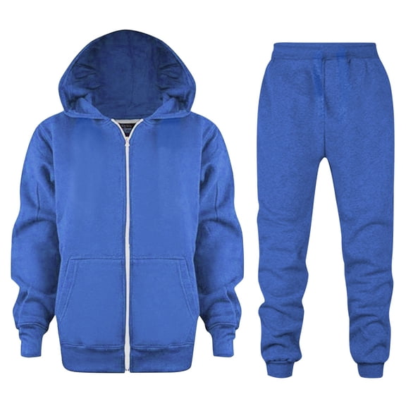 SGMVNU Boys 2 Pieces Sweatsuits Active Zipper Long Sleeve Hoodie Sweatshirt and Sweatpants Kid Athletic Tracksuit Clothing Set, Size 4-5 Years, Sky Blue