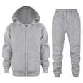 thumbnail image 1 of SGMVNU Boys 2 Pieces Sweatsuits Active Zipper Long Sleeve Hoodie Sweatshirt and Sweatpants Kid Athletic Tracksuit Clothing Set, Size 7-8 Years, Grey, 1 of 9