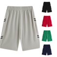 thumbnail image 1 of SGMVNU Boys Basketball Shorts Elastic Waist Stretch Athletic Sports Shorts Summer Lightweight Running Shorts Activewear, Size 4-5 Years, Grey, 1 of 5
