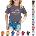 thumbnail image 1 of SGMVNU Boys Girls Fifth Grade T Shirts Short Sleeve Crew Neck Cute Printed Tees Back to School Casual Tops, Size 4-5 Years, Dark Gray, 1 of 4