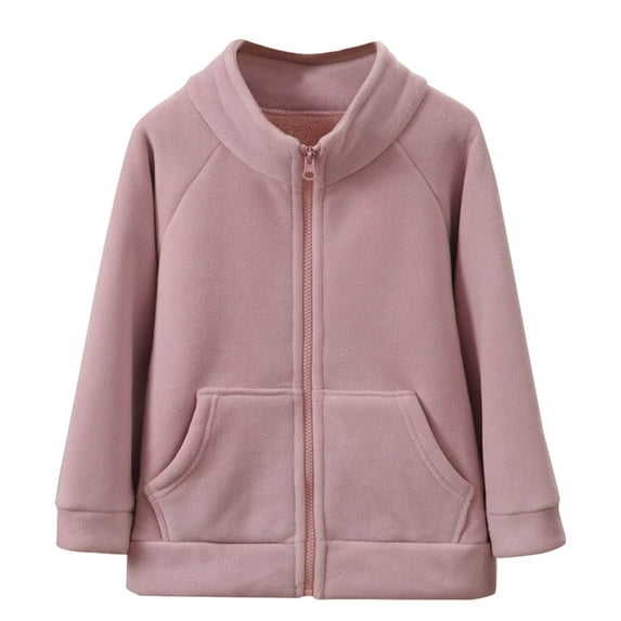 SGMVNU Boys Girls Jacket Kids Lightweight Outerwear Long Sleeve Fall Spring Coat for 6-18 Years Kids, Full-Zip Jacket With Pockets,Pink,13-15 Years