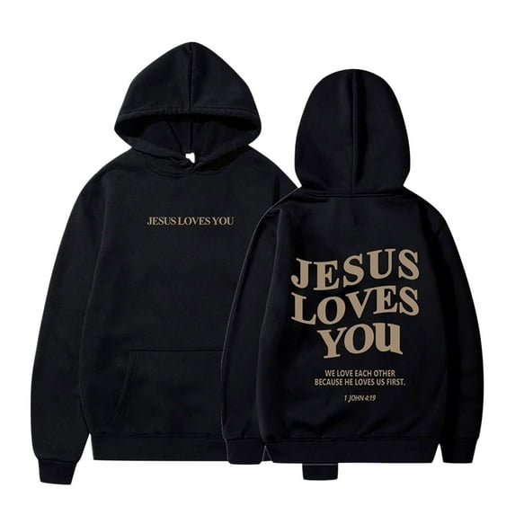 SGMVNU Boys Girls Hoodies 12-13 Years Black Kids Hoodie Christian Bible Verse Religious Hoodies Cute Long Sleeve Pullover Graphic Sweatshirts
