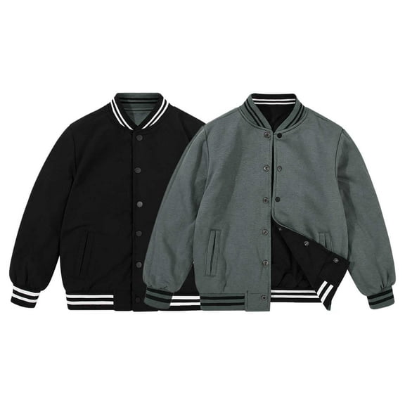 SGMVNU Boys Girls Lightweight Baseball Jacket Zip Up Bomber Jacket Thin Jackets Coat, Transitional Spring Fall Jacket Outerwear for Kids, Light Green, 11-12 Years