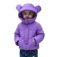 thumbnail image 1 of SGMVNU Boys Girls Puffer Winter Coat Big Kids Windbreaker Hooded Jacket Water-Resistant Snow Parka Outerwear with Pockets(z25118_3-Purple, 13-14Years), 1 of 4
