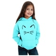 thumbnail image 1 of SGMVNU Boys Girls Sweatshirts 2-3 Years Blue Hoodies for Teen Girls Cute Trendy Youth Long Sleeve Oversized Hooded Sweatshirts Cute Graphic Tops Fall Winter Kids Clothes, 1 of 5