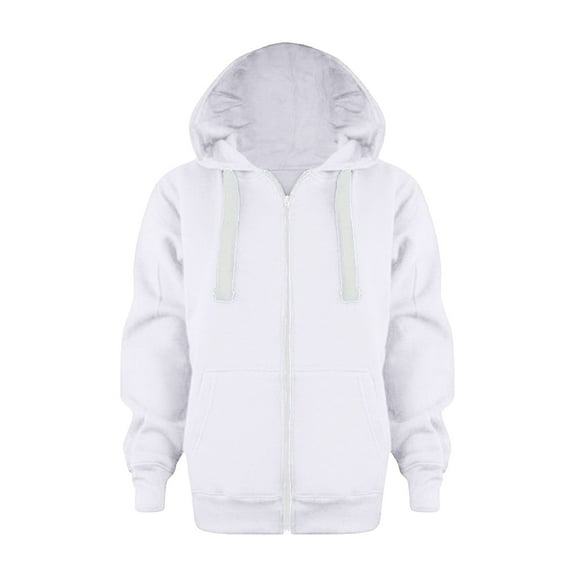 SGMVNU Boys Girls Sweatshirts 3-4 Years White Girls Zip Up Hoodies Teen Fleece Full-Zip Long Sleeve Sweatshirts Jacket Casual Fall Hoodie with Pocket