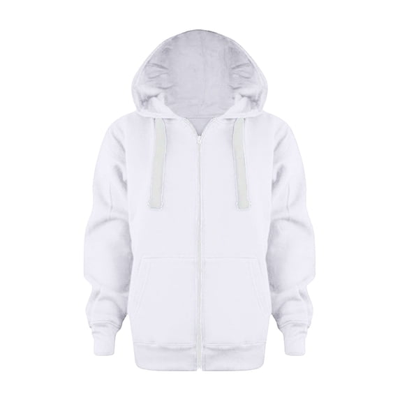 SGMVNU Boys Girls Sweatshirts 3-4 Years White Girls Zip Up Hoodies Teen Fleece Full-Zip Long Sleeve Sweatshirts Jacket Casual Fall Hoodie with Pocket