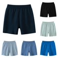 thumbnail image 1 of SGMVNU Boys Shorts Solid Color Casual Soft Cotton Shorts Pull On Elastic Waist Summer Clothes for Toddler Little Boy, Size 5-6 Years, Dark Blue, 1 of 4