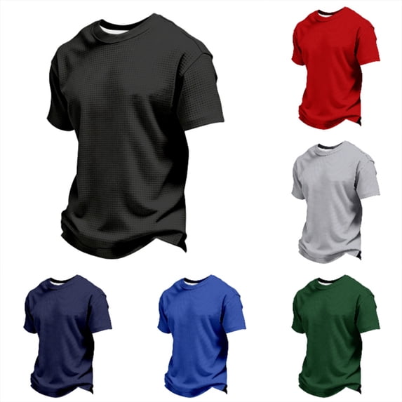 SGMVNU Boys Summer Casual Short Sleeve Knit T-Shirt Comfortable Round Neck Tops Tee Kids Fashion Comfort Breathable Comfort Streetwear Black 4-5 Years