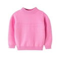 thumbnail image 1 of SGMVNU Boys Sweaters Kids Crewneck Long Sleeve Knit Pullover Sweater Classic Solid Color Knitwear Tops Kids Fall Winter Outfits(Size 5-6 Years,Pink), 1 of 7