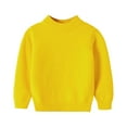 thumbnail image 1 of SGMVNU Boys Sweaters Kids Crewneck Long Sleeve Knit Pullover Sweater Classic Solid Color Knitwear Tops Kids Fall Winter Outfits(Size 5-6 Years,Yellow), 1 of 3