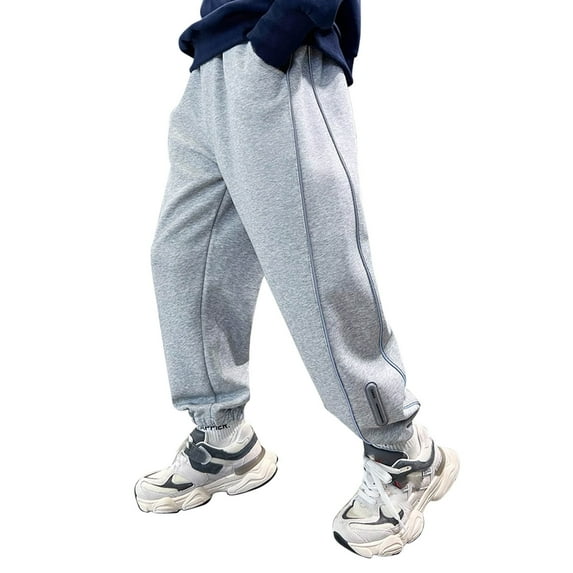 SGMVNU Boys Sweatpants 3-4 Years Boys Black Dress Pants Size 18-20 Slim fit Boys Sweatpants Athletic Workout Kids Clothes Boys Joggers with Zipper Pocket and Drawstring
