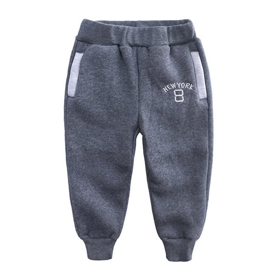 SGMVNU Boys Sweatpants 5-6 Years Boys Black Dress Pants Size 8 Toddler Boys Kids Active Jogger Lined Sweatpants Casual Athletic Pocket Pull on Pants Fall Winter Pants