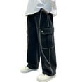 thumbnail image 1 of SGMVNU Boys Sweatpants 5-6 Years Boys Pants Size 8 Slim Boys' Loose fit Jeans Oversized Straight Leg Denim Overalls Wide Leg Baggy Pants for Big Boys Spring Casual Wear, 1 of 9