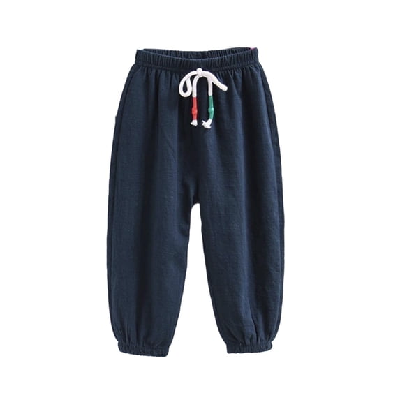SGMVNU Boys Sweatpants 7-8 Years Boys Pants Size 8-9 Boys Casual Pants Elastic Waist Solid Color Drawstring Pants for Toddlers Kids Spring Summer Daily Wear Age 3 8 Years