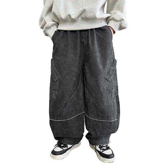 SGMVNU Boys Sweatpants 9-10 Years Boys Pants Size 10-12 Tall Slim Waist Boys Cargo Pants for Kids Comfortable Durable Casual Trousers Long Workwear Pants for Boys School Outdoor Play Autumn Winter