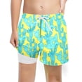 thumbnail image 1 of SGMVNU Boys Swim Trunks with Compression Liner Boys Swimsuit Size 6 Orange Boy Bathing Suit Beach Board Shorts Swimsuit Shorts(Size 10-12 Years,2-Light Green), 1 of 3