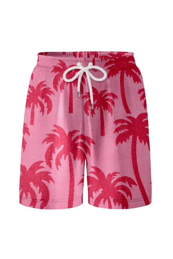 Boys Swim Trunks with Mesh Lined Boys Swimming Trunks Size 10-12 Tropical Print Swimwear Summer Beach Board Shorts Kids Swimsuit Bottoms, Size 14-16 Years,B-Hot Pink