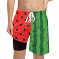 thumbnail image 1 of SGMVNU Boys Swim Trunks with Compression Liner Toddler Swim Trunks 2t Tropical Bathing Suit Tween Kids Beach Board Shorts(Size 8 Years,D3-Color A), 1 of 4