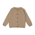 thumbnail image 1 of SGMVNU Boys and Girls Cardigan Long Sleeve Button Front Sweater Toddler Kids Knit School Uniforms Sweaters Knitwear Tops(Size 18 Months,Khaki), 1 of 2