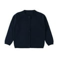 thumbnail image 1 of SGMVNU Boys and Girls Cardigan Long Sleeve Button Front Sweater Toddler Kids Knit School Uniforms Sweaters Knitwear Tops(Size 8 Years,Navy), 1 of 2