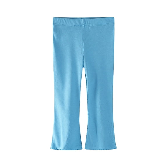 SGMVNU Children's Bottom Pants Summer Thin Ice Silk Style Little Girl Casual Versatile Western Style Comfortable For Everyday Casual Pants(Size 6-7 Years,Sky Blue)