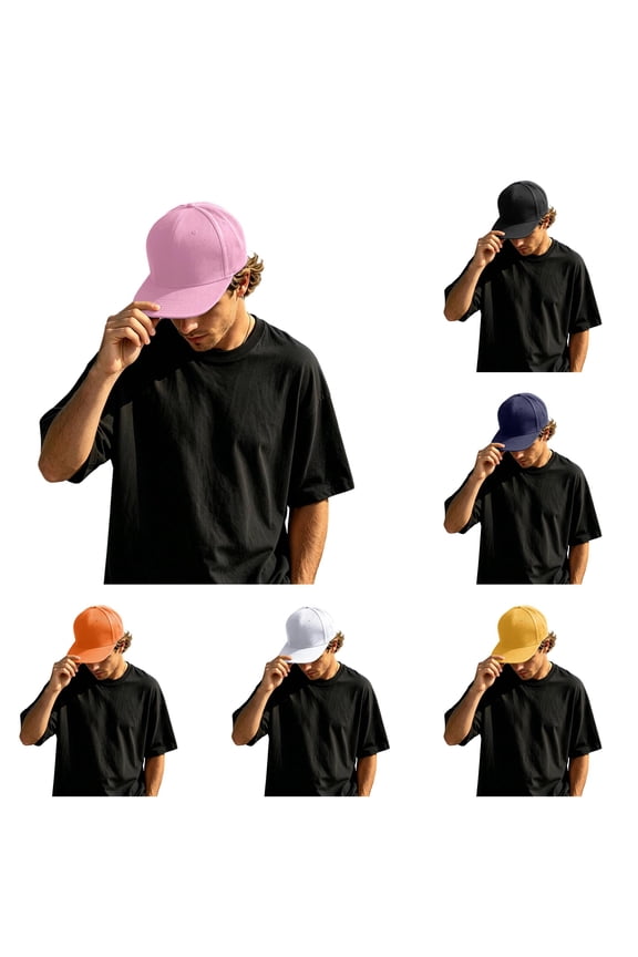 Flat Bill Caps for Women Men Unisex Adjustable Hip Hop Baseball Cap Snapback Hat Performance Hats, Pink, Size: One Size