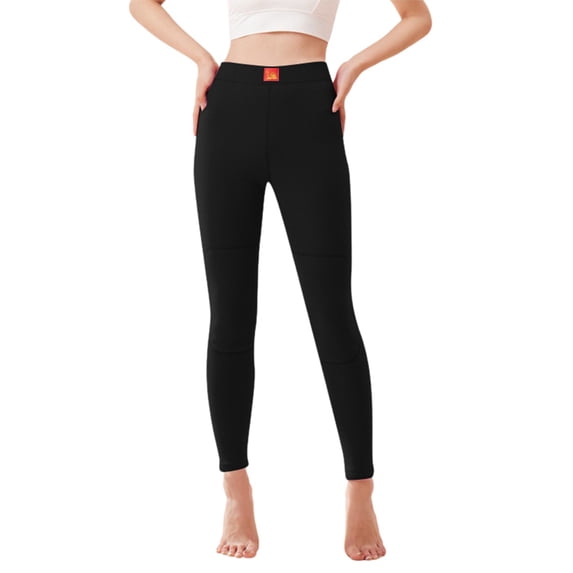 SGMVNU Lined Leggings Women - High Waisted Winter Yoga Pants Tummy Controls Soft Thermal Warm for Hiking Workout(Black, XL)