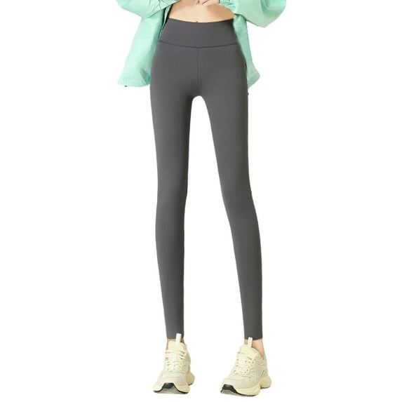 SGMVNU Lined Leggings Women - Thermal Thick Winter Warm High Waisted Tummy Controls Soft Pants for Snow Cold(Grey, XL)