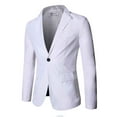 thumbnail image 1 of SGMVNU Formal Blazer for Boys, One Button Suit Jacket, Gentleman Blazer Jacket Casual Outerwear, Blazer Suits Jackets for Kids Boy, White, 12-13 Years, 1 of 3