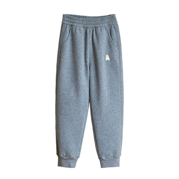 SGMVNU Girl Eembroidered Sweatpants Casual Long Trousers Elastic High Waist Joggers Pants Teen Girls Sweat Pants with Pockets(Size 13-14 Years, Grey)