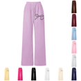 thumbnail image 1 of SGMVNU Girl's Baggy Sweatpants Bowknot Print Cute Wide Straight Leg Athletic Pants with Pockets Clothes for Girls, Size 8-9 Years, Purple, 1 of 4