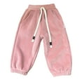 thumbnail image 1 of SGMVNU Girl's Sweatpants, Winter Warm Thick Joggers Trousers for Girl, Kids Casual Jogger Pants with Drawstring and Pockets(Size 9-10 Years, Pink), 1 of 3