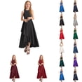 thumbnail image 1 of SGMVNU Girl's Formal Dresses Party Gown for Recital Performance Pageant Elegant Sleeveless Summer Solid Color Dress for Girls (Black Size 5-6 Years), 1 of 4
