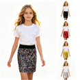thumbnail image 1 of SGMVNU Girl's Sequins Skirts Sparkly Shiny Straight Fit Short Skirt with Elastic Waistband Performance Party Outfit, Multicolour, One Size, 1 of 6