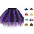 thumbnail image 1 of SGMVNU Girl's Tulle Skirt for Age 6-10 Years Kids Colorful Asymmetrical Mesh Tutu Skirt Multi Layered Ballet Skirts, Purple, One Size, 1 of 3
