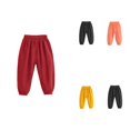 thumbnail image 1 of SGMVNU Girls Boys Elastic Waist Summer Pants Soft Summer Harem Pants Fall Solid Color Long Pants Brick Red Size 12-24 Months, 1 of 3