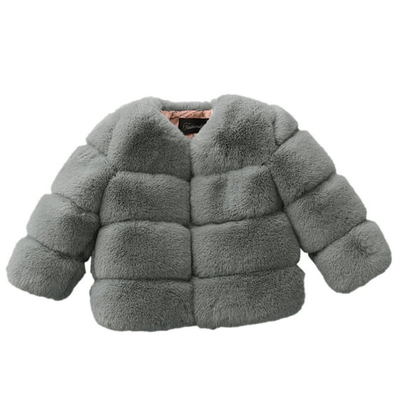 SGMVNU Girls Boys Winter Jackets Kids Girls Coat Winter Windproof Heavyweight Coat Jacket Toddler Warm Outerwear Jacket(Size 7-8 Years, Grey)
