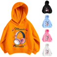 thumbnail image 1 of SGMVNU Girls Cute Hoodies Ribbed Hem Long Sleeve Sweatshirt Graphic Shirt Spring Fall School, Size 8-9 Years, Orange, 1 of 4