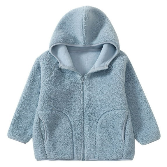 SGMVNU Girls Lightweight Jacket Hooded Spring Fall Winter Transitional Fashion Outerwear, Cute Thin Coat with Pockets(Size 10-11 Years, Blue)