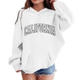thumbnail image 1 of SGMVNU Girls Graphic Hoodies Trendy Oversized Sweatshirt Hooded Long Sleeve Fashion Fall Winter Hoodie Sweater Preppy Teen Girl Clothes White Size 2-3 Years, 1 of 5