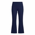thumbnail image 1 of SGMVNU Girls High Waist Yoga Pants Flared Leg Leggings For Kids Stretchy Soft Comfortable Workout Bottoms Activewear Gifts for Girls(Size 9-10 Years,en29_1-Navy), 1 of 3
