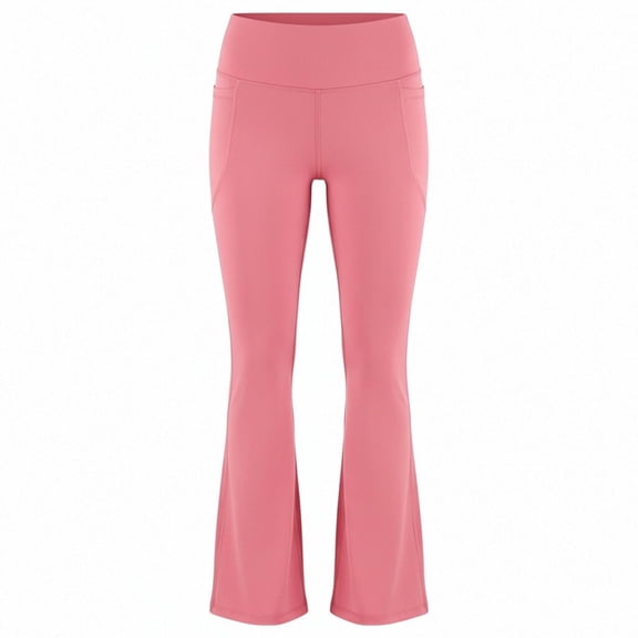 SGMVNU Girls High Waist Yoga Pants Flared Leg Leggings For Kids Stretchy Soft Comfortable Workout Bottoms Activewear Gifts for Girls, Size9-10 Years, tg6_1-Pink