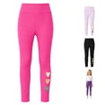 thumbnail image 1 of SGMVNU Girls' High Waisted Leggings Heart Prints Full Length Soft Stretch Tights Pants for Yoga Gym Sports, Size 5-6 Years, Red, 1 of 5
