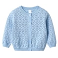 thumbnail image 1 of SGMVNU Girls Kids Trench Coats Girls Lace Knit Cardigan Lightweight Open Front Autumn Jacket For Toddlers And Kid Jacket Winter Outwear(Size 18-24 Months, Blue), 1 of 8