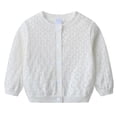 thumbnail image 1 of SGMVNU Girls Kids Trench Coats Girls Lace Knit Cardigan Lightweight Open Front Autumn Jacket For Toddlers And Kid Jacket Winter Outwear(Size 7-8 Years, White), 1 of 9