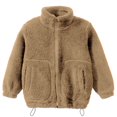 thumbnail image 1 of SGMVNU Girls Kids Trench Coats Toddler Girls Boys Winter Long Sleeve Warm Solid Color Heavyweight Stand Collar Drawstring Thermal Coat Jacket(Size 2-3 Years, Khaki), 1 of 5